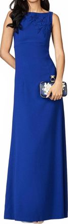 Sachin & Babi Tracey Gown In Royal Blue Appliqu&eacute;