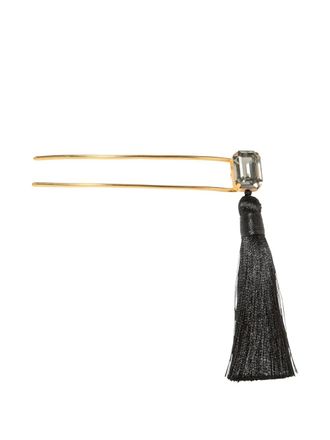 Jennifer Behr tassel francine hair clip - women - 18kt Gold Plated Steel/Silk - One Size