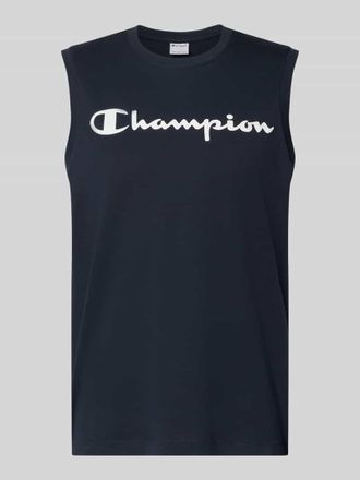 Champion Top mit Logo und Rundhalsausschnitt in Marine, Gr&ouml;&szlig;e XXL