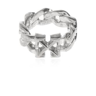 Off-white Messing ring - Heren - Ringen - Grijs - 60 MM - Leer - Accessoires