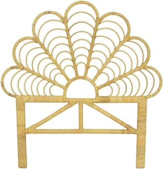 VENTE-UNIQUE.COM Cabecero mimbre color natural claro 90 x 200 cm, 90 x 190 cm