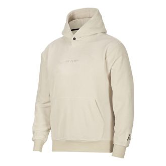 Nike Jordan Air Jordan Solid Color Embroidered Hooded Long Sleeves Hoodie Mens Khaki DV1572-206
