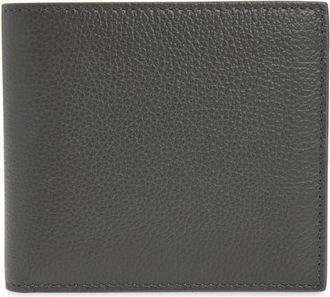 Thom Browne Pebbled Leather Bifold Wallet in Dark Grey at Nordstrom