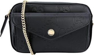 Gucci Black Leather Shoulder Bag (Pre-Owned)
