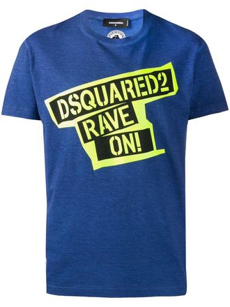 Dsquared2 T-shirt met grafische print - Blauw