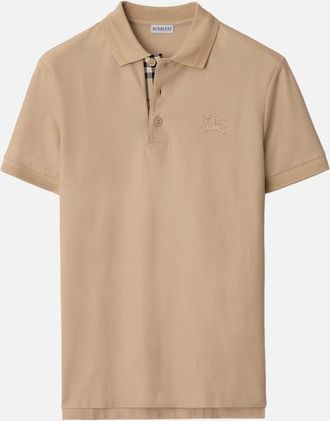 Burberry Mens Burberry Cotton Polo-Shirt Beige - Cream - Size: 42