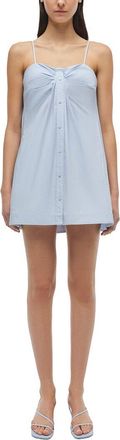 SIMKHAI Kendall Twisted Button Front Mini Dress