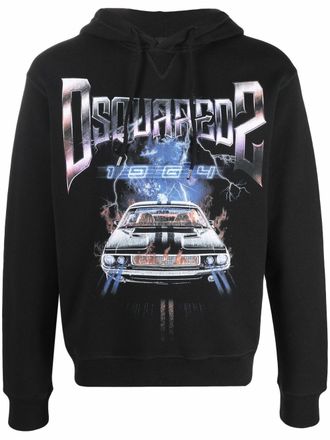 Dsquared2 Felpa con stampa - Nero