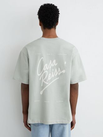 Reiss Sage Cotton Logo Short-sleeve Relaxed T-shirt, Xxl