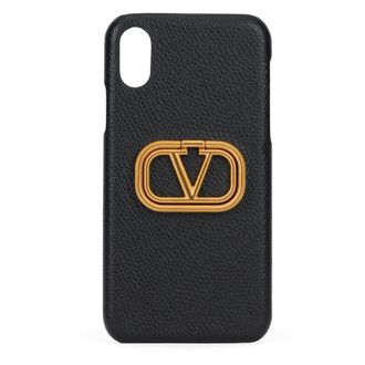 Valentino Garavani Phone Accessories, female, Black, Size: ONE SIZE Stylish iPhone X Case with Logo
