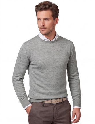 Gentiluomo trui groen gem&ecirc;leerd regular fit