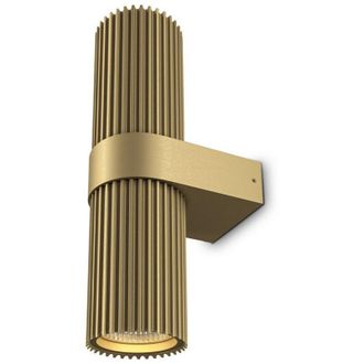 Maytoni Maytoni Dynamics L&aacute;mpara De Pared Moderna Up & Down Dorada, 2 Luces Gu10, Pantalla Blanca