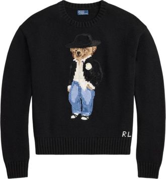 Polo Ralph Lauren Maglione Polo Bear - Dames - Truien - Zwart - Maat: M Katoen