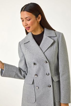 Roman Double Breasted Longline Coat