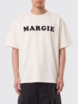 Maison Margiela T-shirt in cotone con slogan Mm6 Maison Margiela