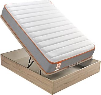 What The Sleep Colch&oacute;n y Canap&eacute;, Espuma Hr, madera, 150x190