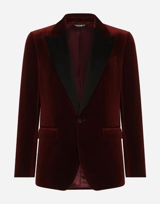 Dolce & Gabbana Velvet Tuxedo Jacket - Man Suits And Blazers Purple 44