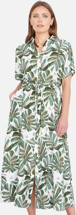 Yumi Relaxed Boho Print Maxi Shirt Dress in Green at Nordstrom, Size 16