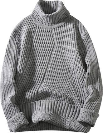 Generic Jumper Mens Mens Halloween Jumper Mens 2025 Gifts Male Autumn And Winter Wool Sweater Round Neck Pullover Bottoming Shirt All Matching High Neck Top X