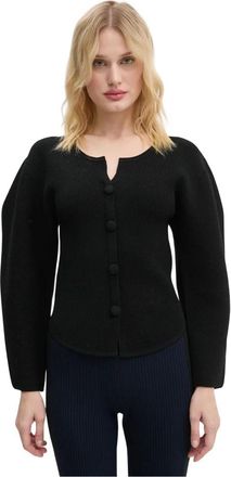 By Malene Birger Francinas Cardigan - Dames - Vesten - Zwart - XS - Polyester - Truien & Vesten