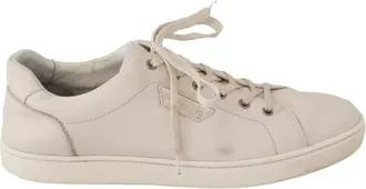 Dolce & Gabbana White Casual Leather Logo Men Sneakers Mens Shoes (Pre-Owned)