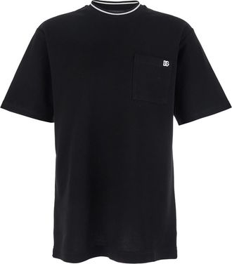 Dolce & Gabbana Black Cotton T-shirt