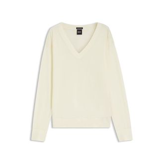 BOSS V-neck sweater in merino wool