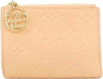 Louis Vuitton Pre-owned Bi-fold Portemonnee - Dames - Vintage Accessoires - Beige - ONE Size - Leer - Vintage