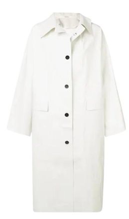 Kassl Editions Pause KASSL Edition White Single Breasted Trench Coat Size XS