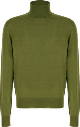 Saint Laurent Olive Green Wool Blend Sweater