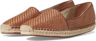 Cole Haan Cloudfeel Keely A-Line Espadrilles Womens Flat Shoes Tan Raffia/Dark Cuoio Leather : 5.5 B - Medium