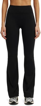 Cotton On Womens Active Ultra Luxe Invisible Scrunch Flare in Black at Nordstrom, Size X-Small
