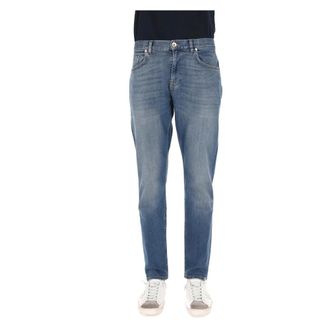 Eleventy Loose-fit Jeans, male, Blue, Size: W30 Slim-fit Jeans