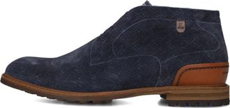 Floris Van Bommel Heren Veterschoenen Sfm-50159 Crepi - Heren - Veterlaarzen - Blauw - 41 1/3 EU - Wol - Schoenen