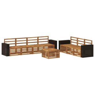vidaXL Juegos De Sof&aacute;s 8 Pcs Madera De Acacia S&oacute;lida Vidaxl