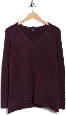 Eileen Fisher V-Neck Organic Cotton Sweater in Violet at Nordstrom Rack, Size Xx-Small