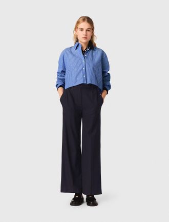 Maje Wide-leg Suit Trousers - Evening Dress - Black - Maje
