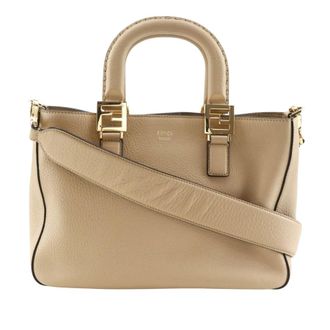 Fendi Pre-owned Fendi Small Leather Selleria FF Tote Ladies 30TP5SFE5M5EPZQD
