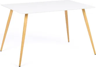 IDMarket Tavolo Da Pranzo Scandinavo Per 6 Persone Bianco 120 Cm Sara