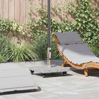 vidaXL Base Para Sombrilla Gris 45 X 45 X 43 Cm Granito Y Acero Vidaxl