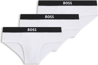 HUGO BOSS 3-pack herenslip met logo in wit