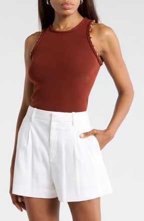 A.L.C. Nelly Beaded Top in Deep Sequoia at Nordstrom Rack, Size X-Large