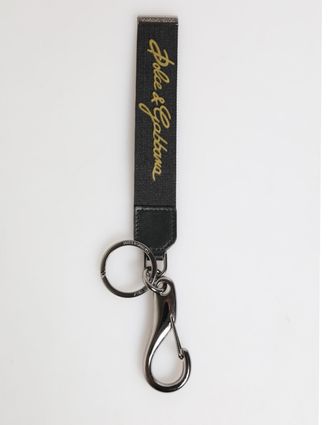 Dolce & Gabbana Mens Logo Keychain - Black - One Size