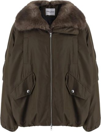 Stand Studio Frankie Coat - Dames - Bomber jackets - Groen - S - Polyester - Jassen