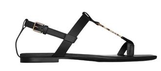 Saint Laurent Black Cassandra Sandals Size 37