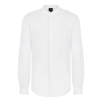 A|X Armani Exchange Classic Formele Overhemd - Heren - Zakelijke Overhemden - Wit - M - Katoen - Overhemden