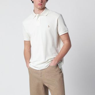 Polo Ralph Lauren Cream-colored cotton Custom Slim-Fit polo shirt