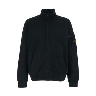 Stone Island Zip-throughs, male, Black, Size: M Stone Island Sweaters Black