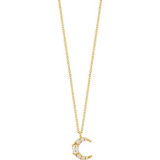 Bony Levy Simple Obsession Diamond Moon Pendant Necklace in 18Ky at Nordstrom Rack