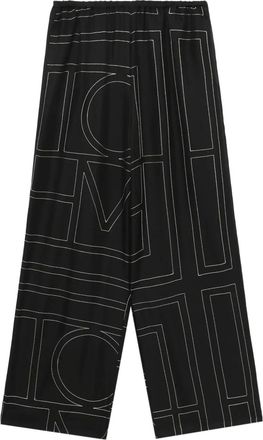 Toteme Pantaloni con monogramma - Nero